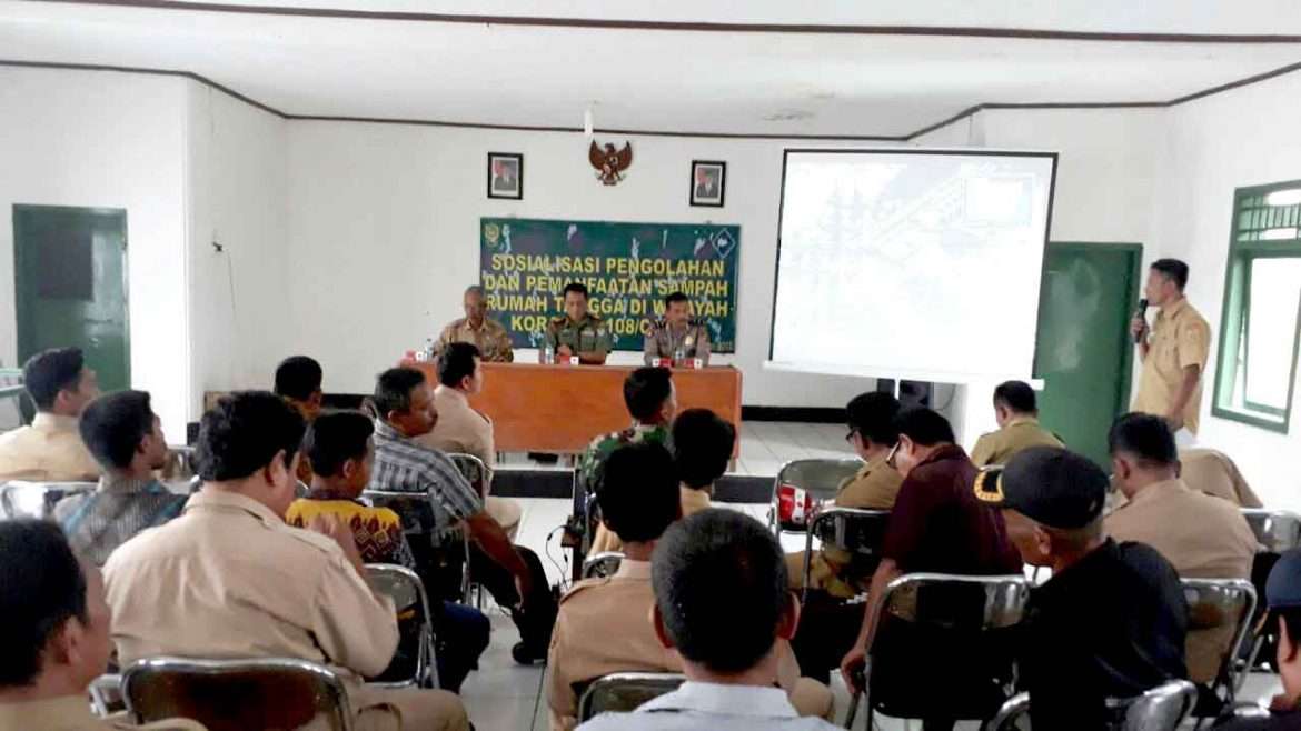 Koramil 2108 Cariu Sosialisasikan Pengelolaan Sampah Rumah Tangga