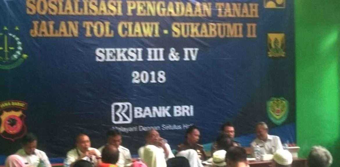 Warga Hadiri Sosialisasi Pembebasan Lahan Jalan Tol Bocimi Sesi III dan IV