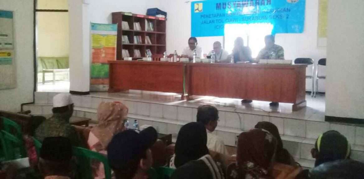 Musyawarah Penetapan Ganti Rugi Peroyek Jalan Tol Sesi 2