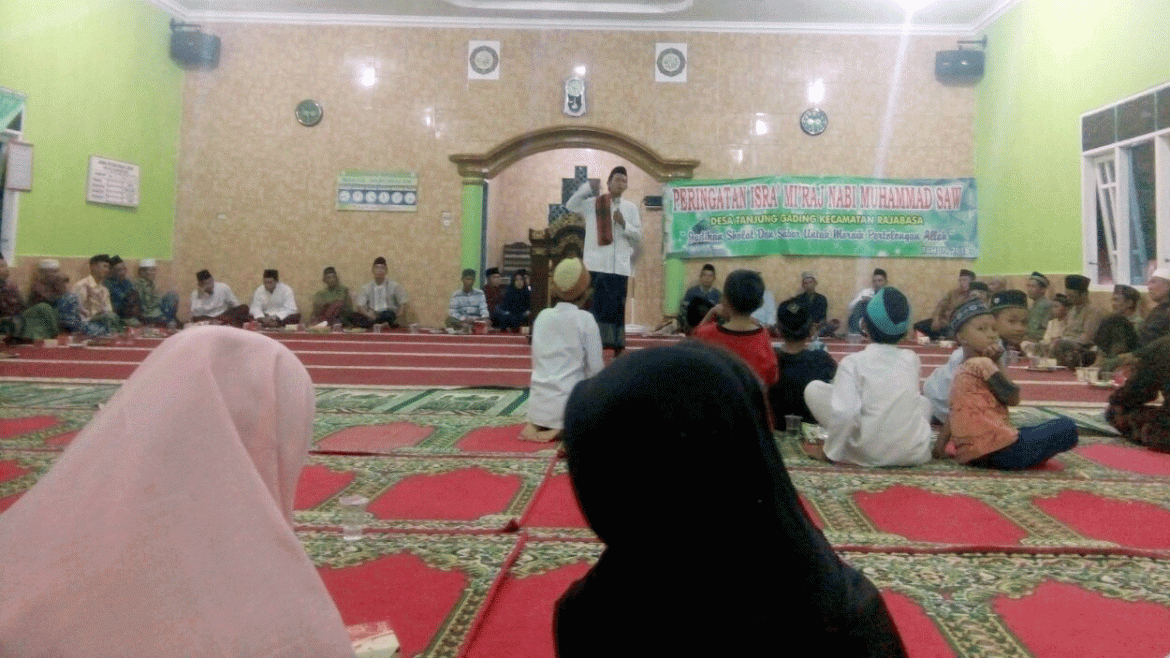 Pemdes Tanjung Gading Peringati Isra’ Mi’raj Nabi Muhammad SAW