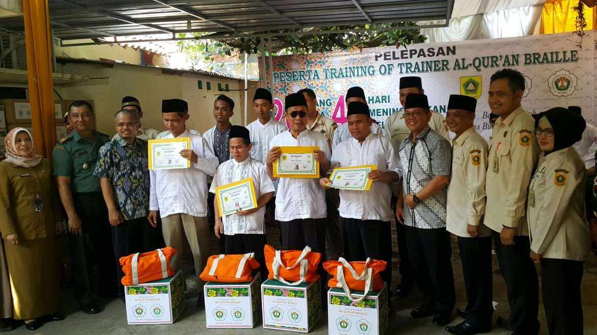 Tanpa Bupati Bogor, 40 hari TOT Pelatihan Al-Qur’an Braille resmi berakhir