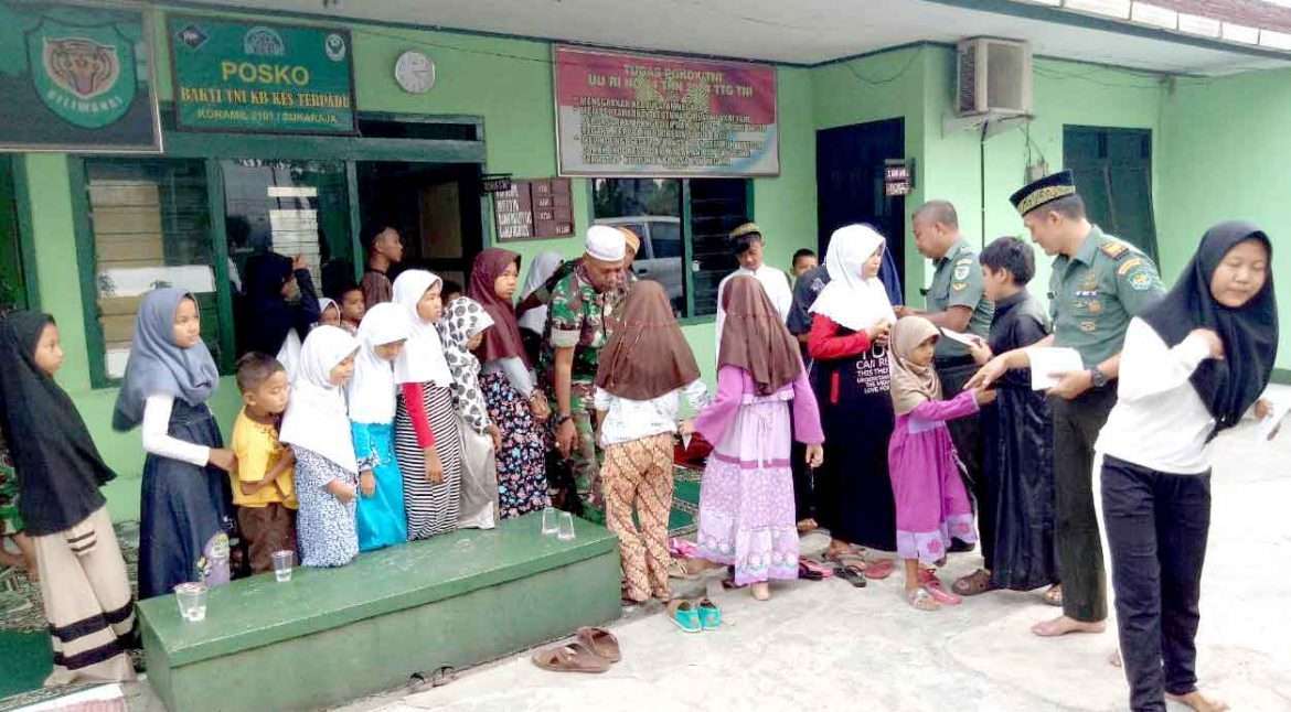 Jelang Ramadhan, Koramil 2101 Sukaraja Santuni Yatim