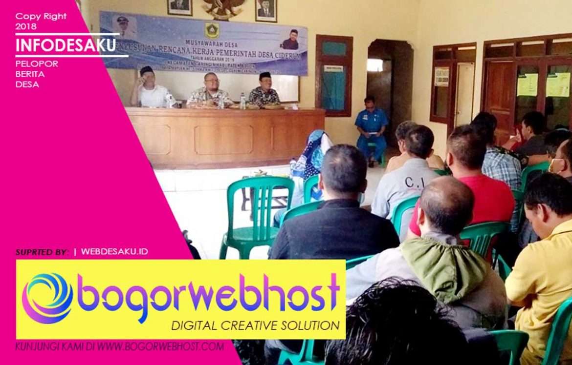 BPD Ciderum Tampung Aspirasi Warga  Penyusunan RKPDes Tahun 2019