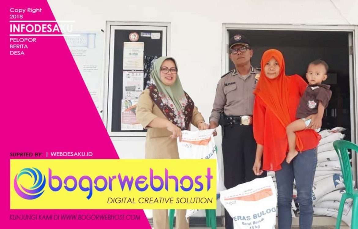 Babhin Kamtibmas Desa Hambalang Bantu Salurkan Beras Rastra