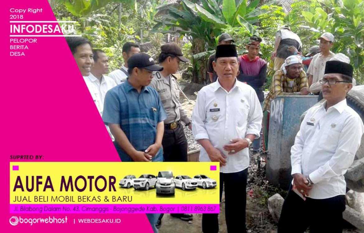 Pemdes Sukaraja Uji Coba Pembangunan Trail Rabat Beton K225