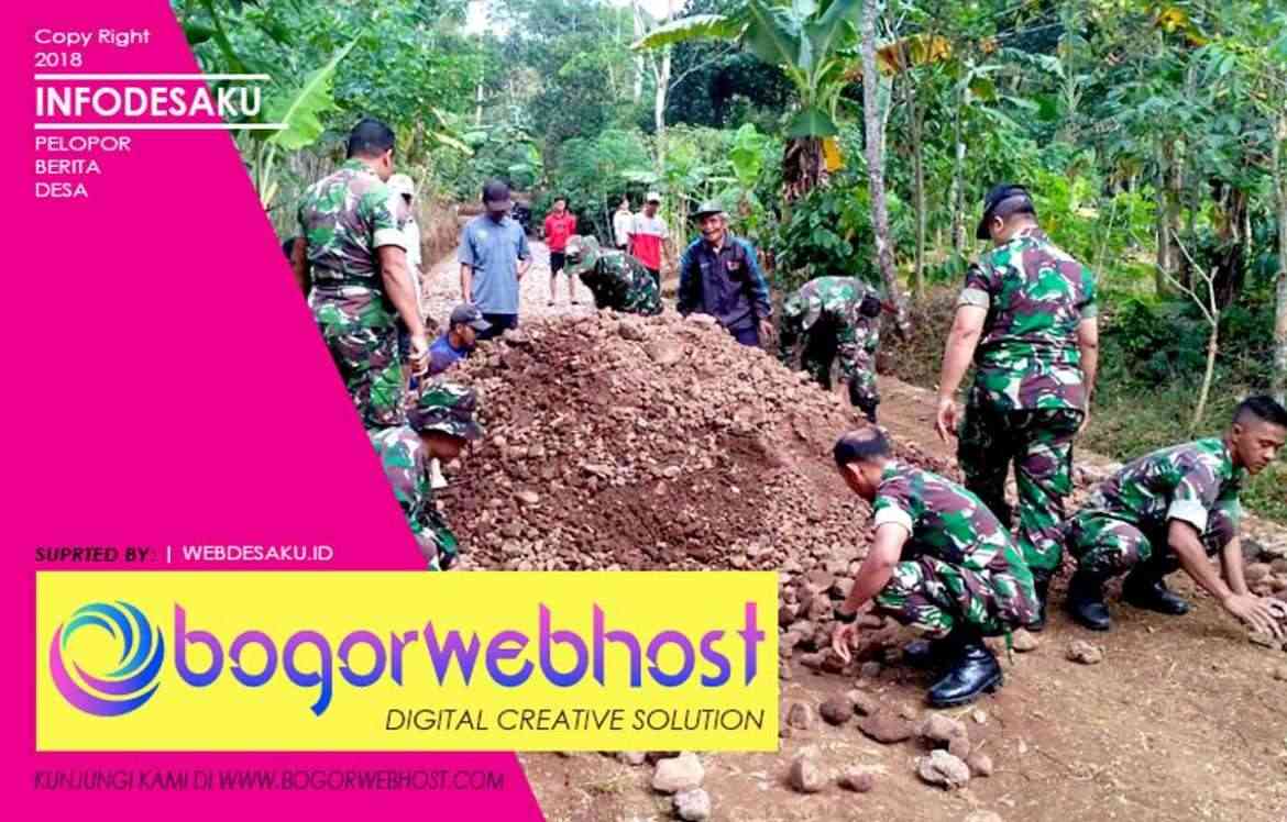 Bakti Siliwangi Koramil 1502 Kadugede Bersama Warga Bangun Jalan Penghubung Tiga Dusun