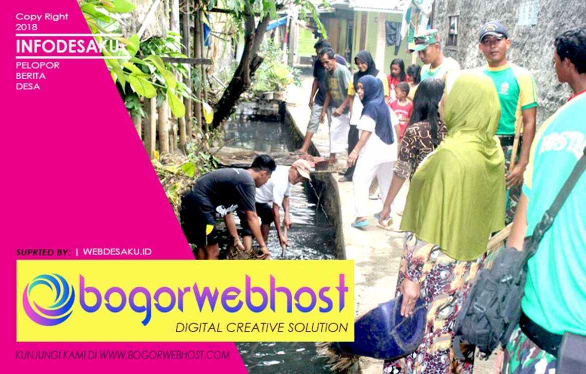 Denpom Divif 1/Kostrad Meriahkan HUT RI ke- 73 Dengan Karya Bhakti Bersihkan Kampung