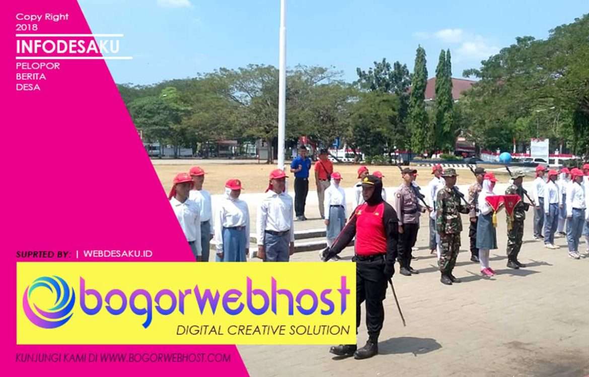 Jelang HUT RI Ke 73, Pasukan Pengibar Bendera di Kabupaten Lebak Latihan Bersama TNI dan POLRI