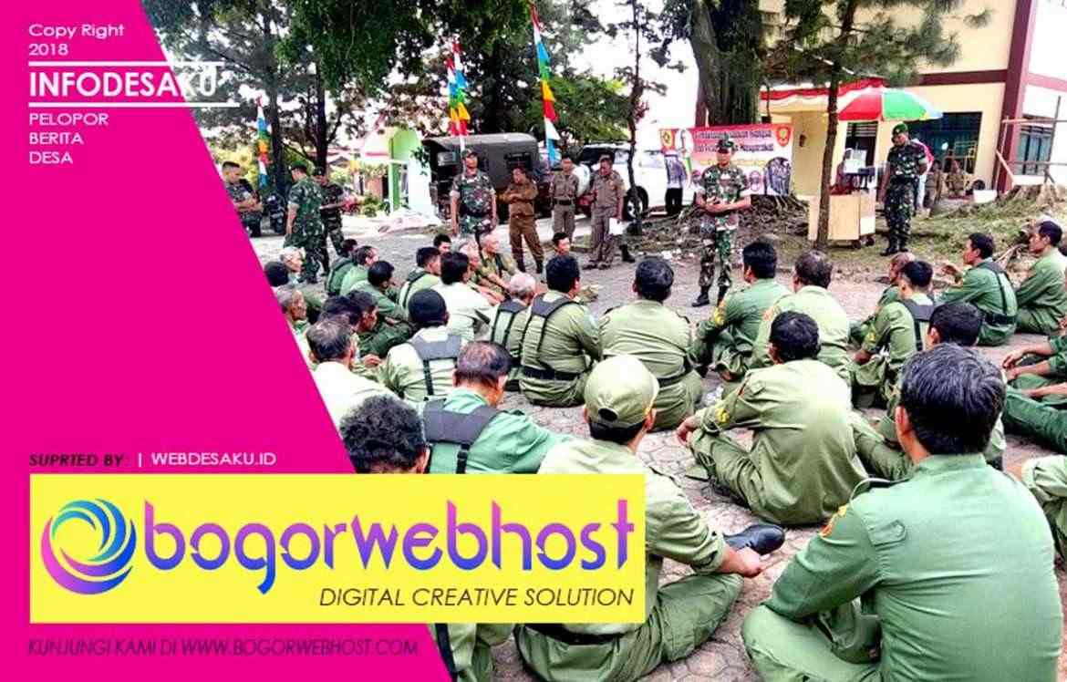 Koramil 2120 Ciomas Gembleng Puluhan Linmas se-Kecamatan Tamansari