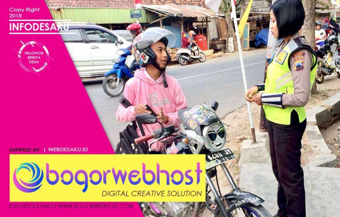 Polwan Satlantas Polres Blora Tilang Pengendara SPM Modif Tak Sesuai Aturan