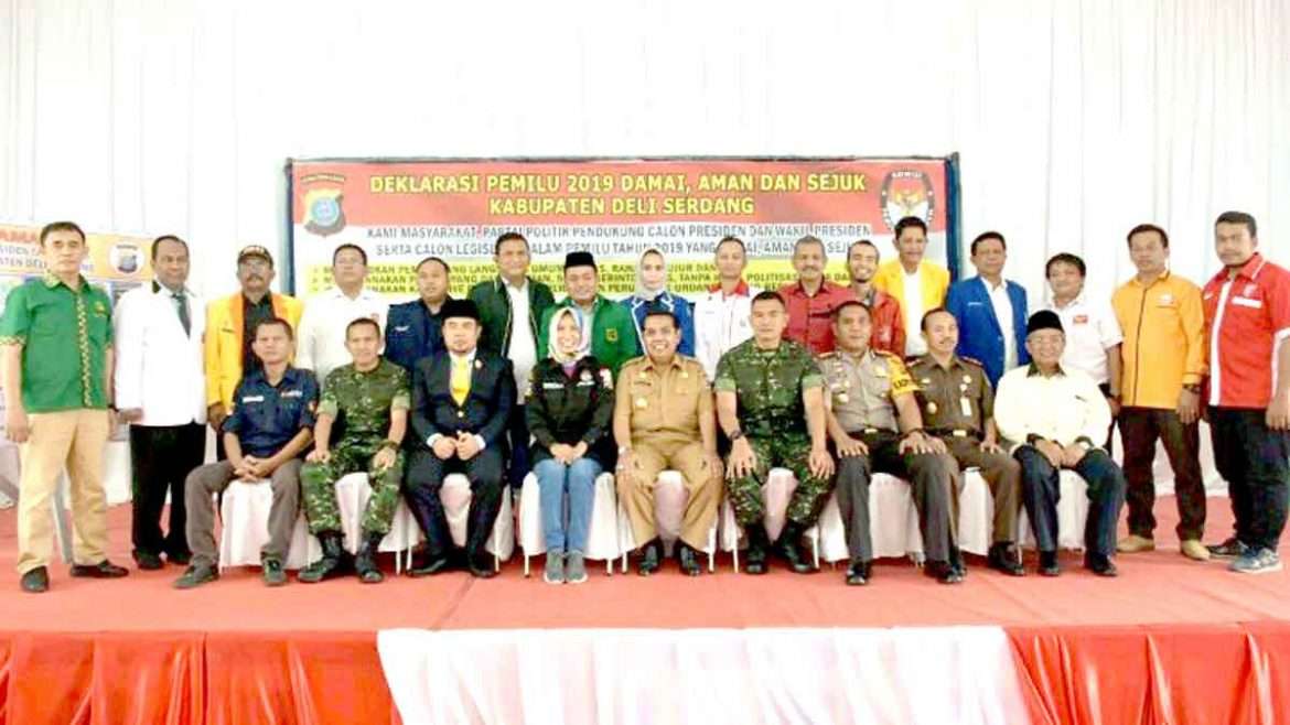 Deklarasi Damai Pemilu 2019, Wabup H Zainuddin Mars : Jangan Berpecah Belah Karena Beda Pilihan