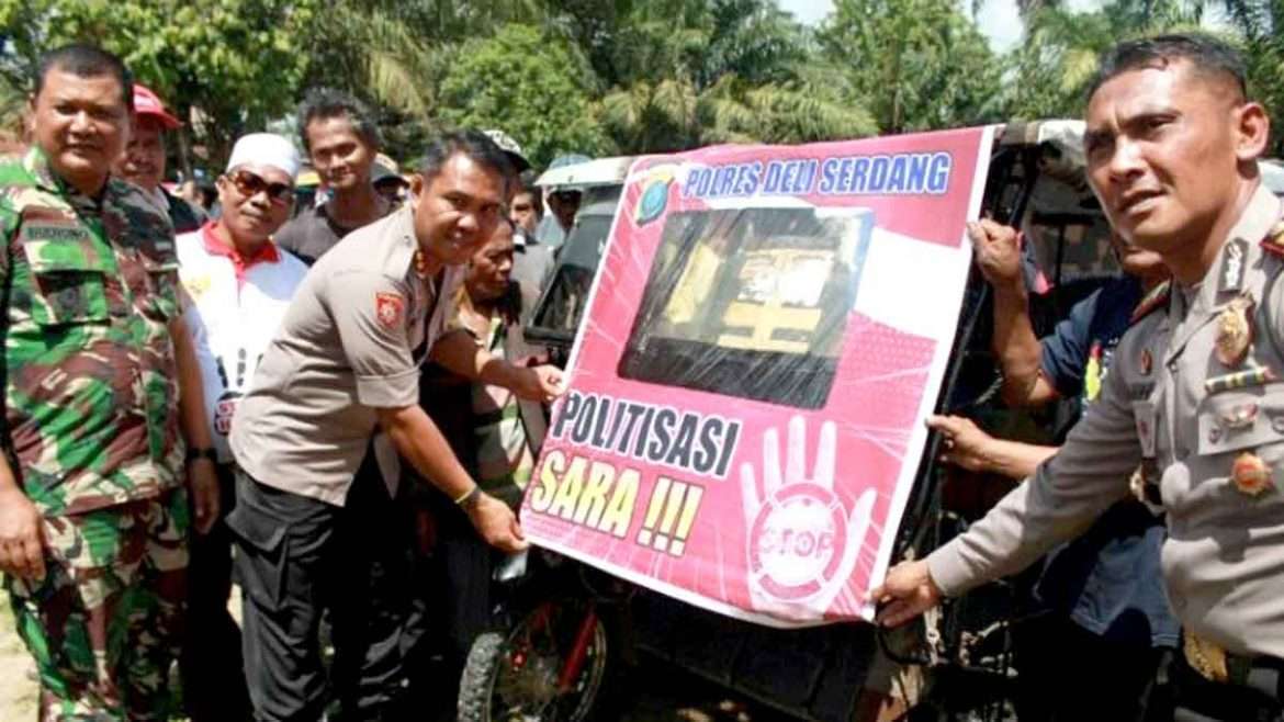 Kapolres Deli Serdang Ajak Ratusan Tukang Becak Jaga Kamtibmas Jelang Pemilu 2019