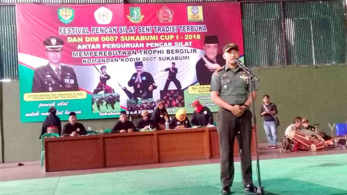 Kodim 0607 Kota Sukabumi Gelar Pencak Silak Seni Tradisi Terbuka
