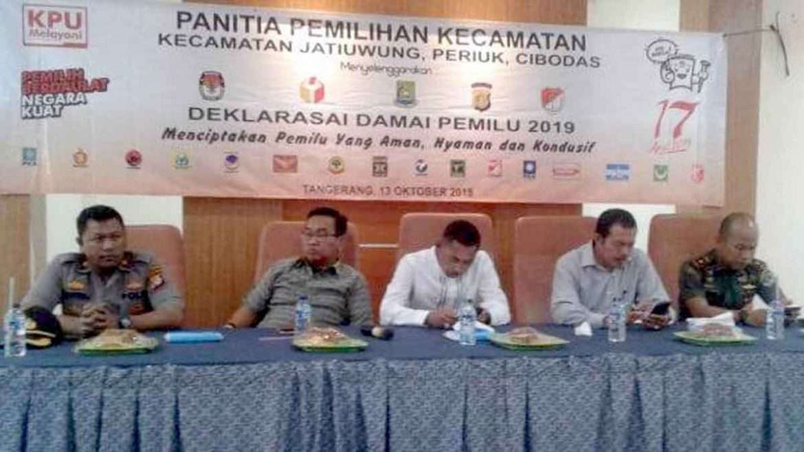 PPK Jatiuwung, Cibodas dan Periuk Serentak Gelar Deklarasi Kampanye Damai Pemilu 2019