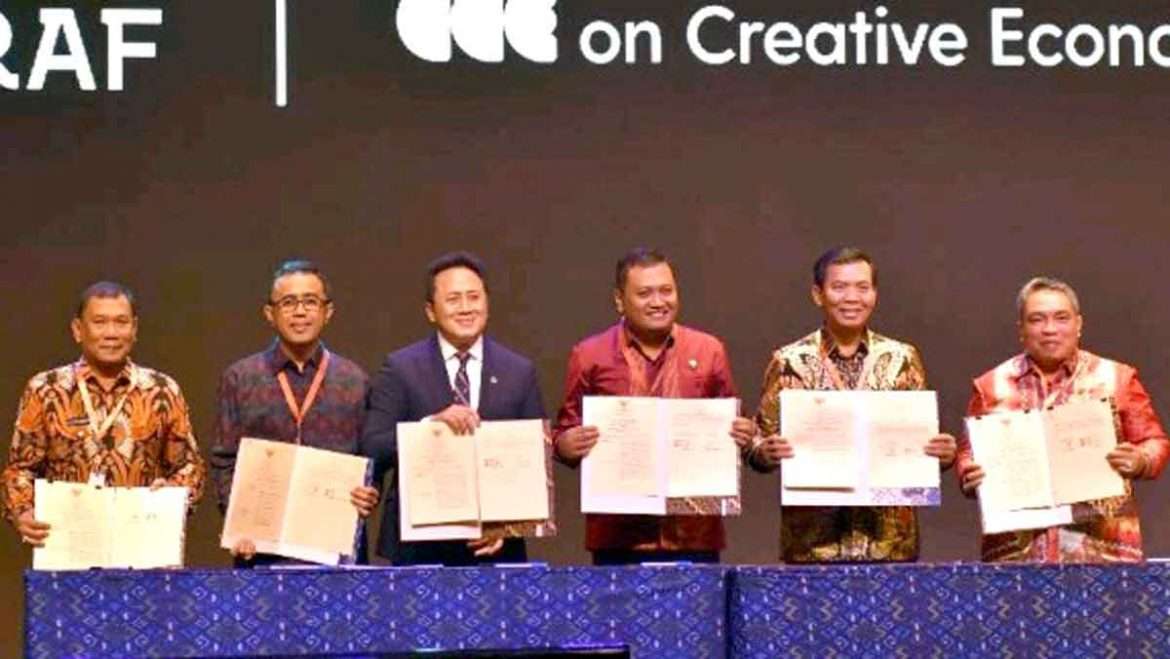 Kembangkan Potensi Ekonomi Kreatif, Pemkab Deli Serdang Bersama Bekraf Tekan MoU