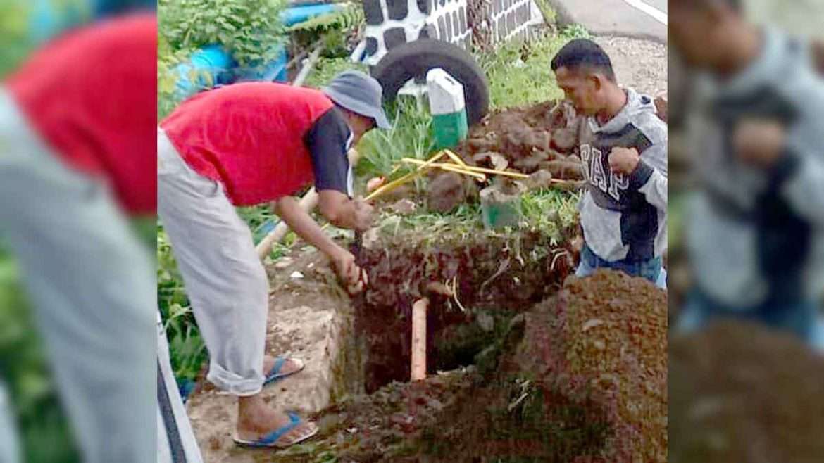 Desa Kadugede Bangun Batas Tugu Desa