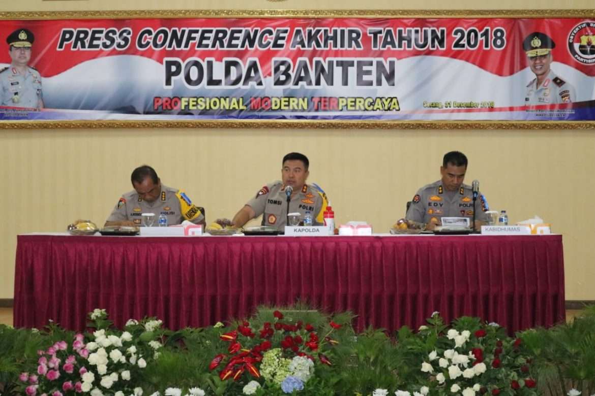 Polda Banten Gelar Press Conference Akhir Tahun