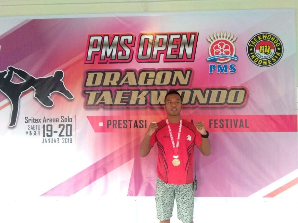 Medali Emas Berhasil Diraih Prajurit Alugoro Dalam Kejuaraan Taekwondo Se-Jawa Bali
