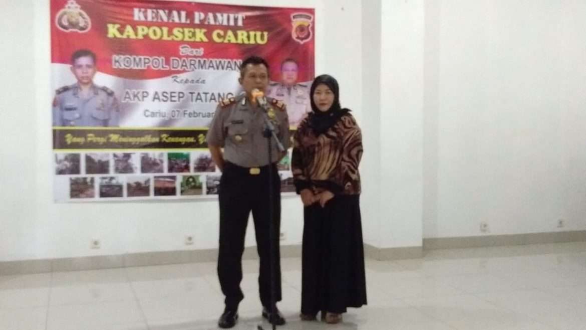 Kenal Pamit Kapolsek Cariu Kompol Darmawan Kepada AKP Asep Tatang