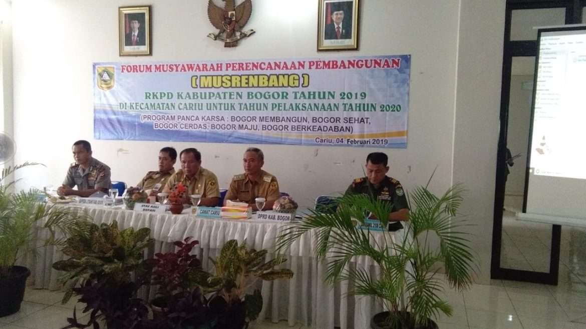 Musrenbang RKPD Tingkat Kecamatan Cariu Kabupaten Bogor Tahun 2020