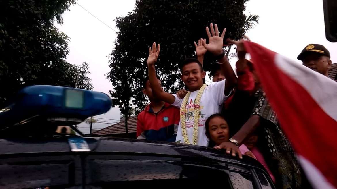Kedatangan Sani Rizki Fauzi Timnas U-22 Disambut Meriah Masyarakat Cicurug