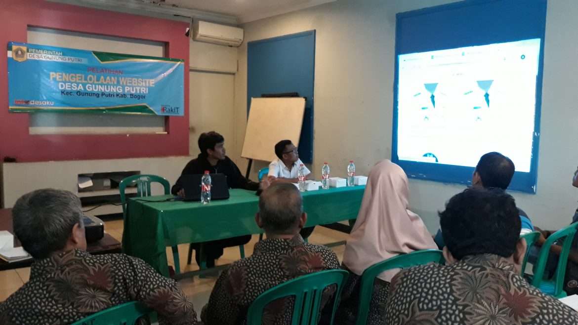 Menuju Desa Mandiri, Pemdes Gunungputri Adakan Pelatihan Website Kepada Aparatur Desa dan Masyarakat
