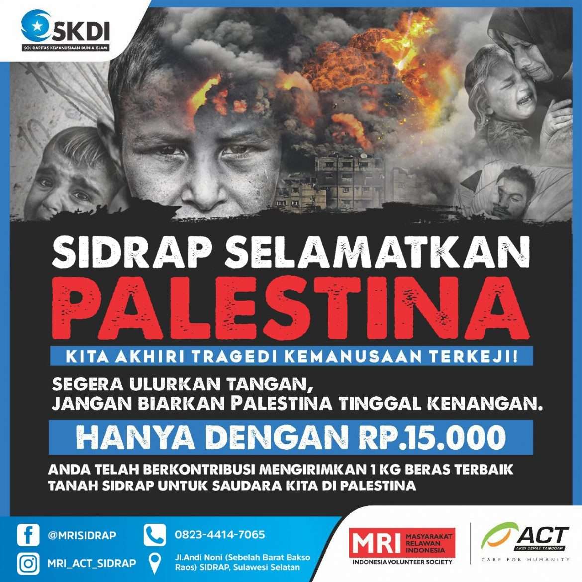 MRI ACT Sidrap Buka Posko Donasi Untuk Palestina dan Aksi Kemanusiaan