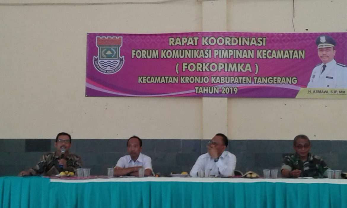 Rakord Forkopimka Kecamatan Kronjo, Bahas Isu Terkini dan Antisipasi Kerawanan Pemilu Serentak 2019
