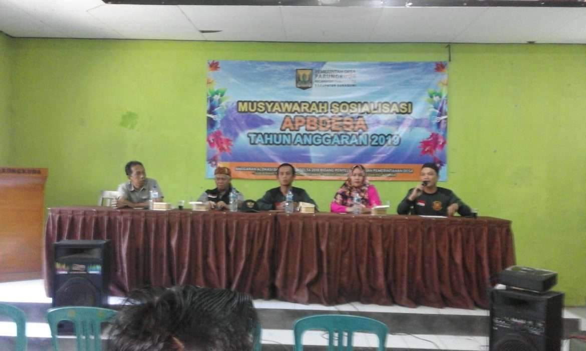Pemdes Parungkuda Jalankan Undang-Undang Sosialisasikan APBDES Tahun Anggaran 2019