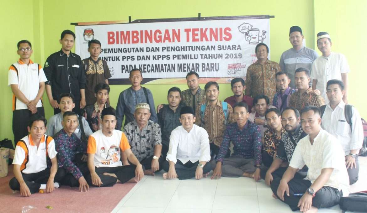 KPU Tangerang Gelar Bimtek Pemungutan Suara Tingkat PPS se-Kecamatan Mekar Baru