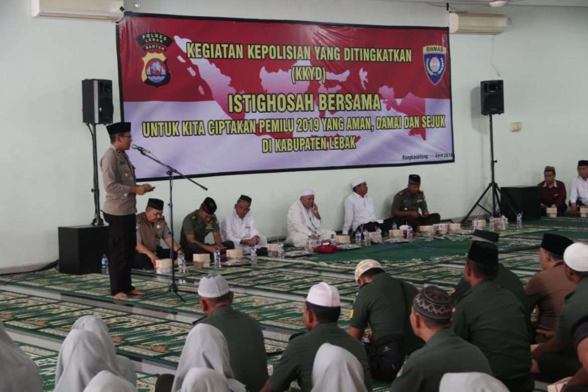 Polres Lebak Menggelar Istighosah Untuk Pemilu 2019  Yang Aman Damai Dan Sejuk