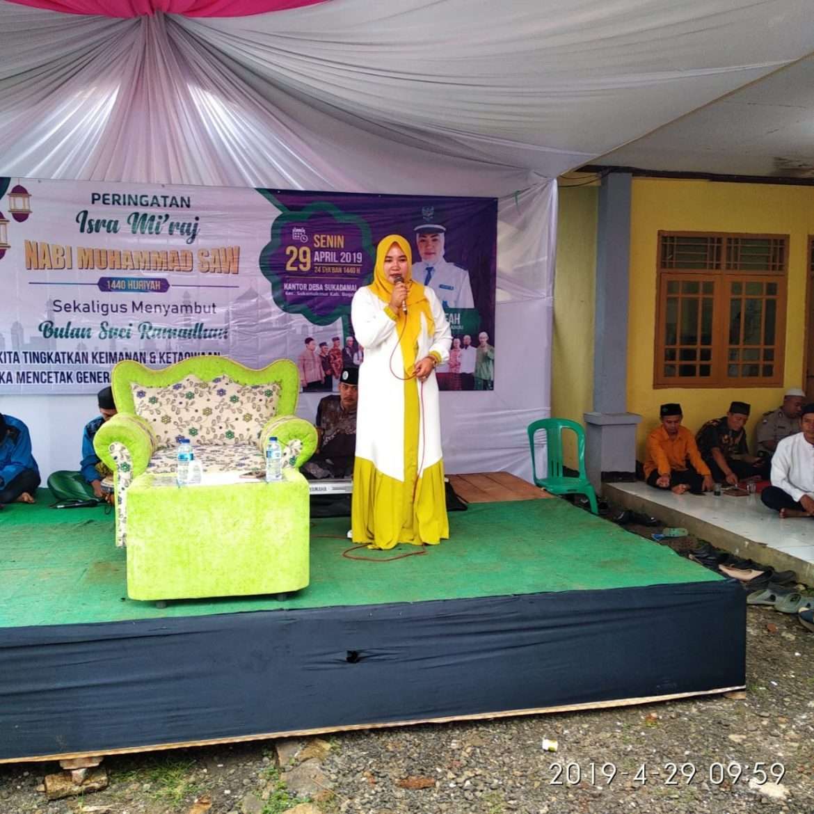 Jelang Bulan Puasa Ramadhan Pemdes Sukadamai Peringati Isro Mi’raj Bersama Warga