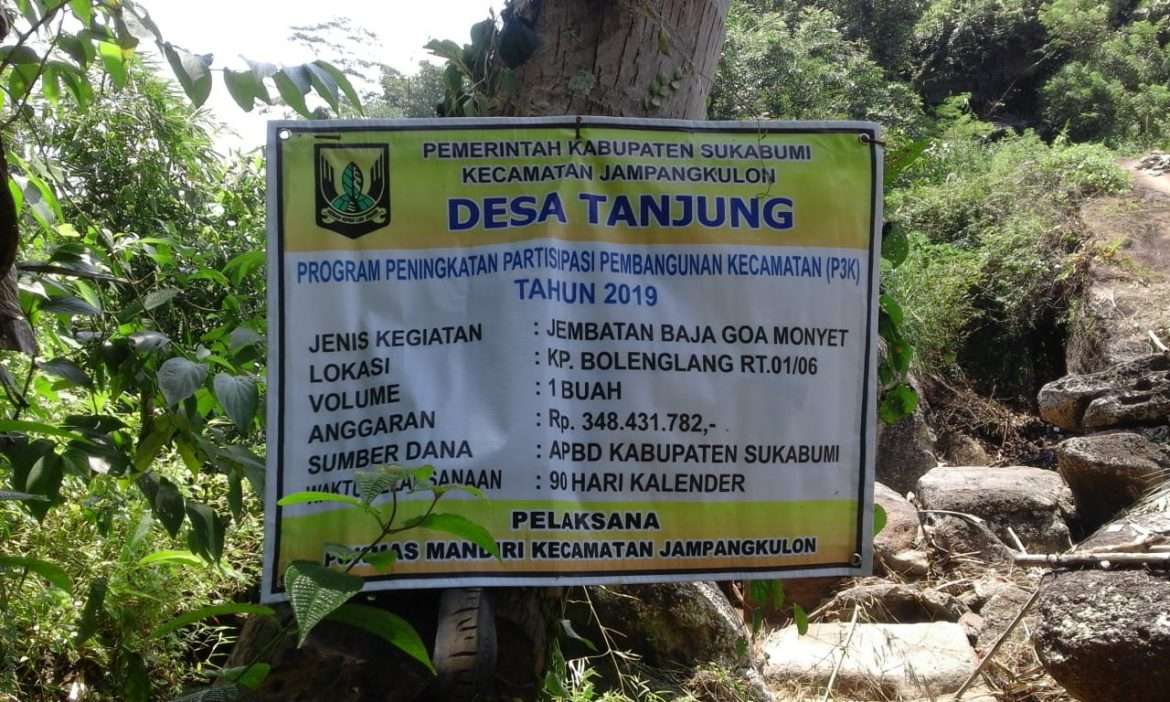 Melalui P3K Pemerintah Bangun Jembatan Penghubung 2 Kecamatan