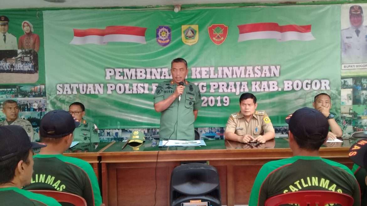 POL PP Kabupaten Bogor Lakukan Pembinaan Linmas