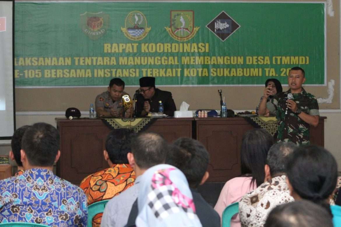 Dandim 0607/Kota Sukabumi Gelar Koordinasi  Pelaksanaan TMMD Ke-105