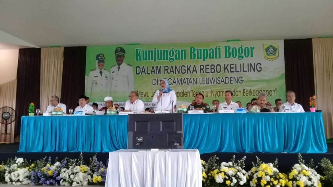 Bupati Bogor Boling Ke Leuwisadeng, Camat Berharap Bupati Wujudkan Aspirasi Warganya.
