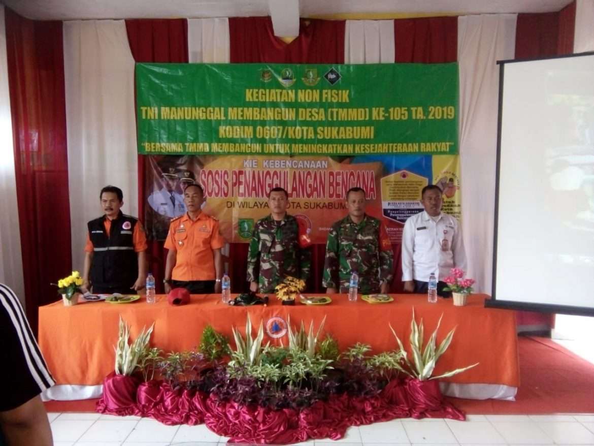 Dandim 0607/Kota Sukabumi Sosialisasikan Penanggulangan Bencana Kepada Masyarakat