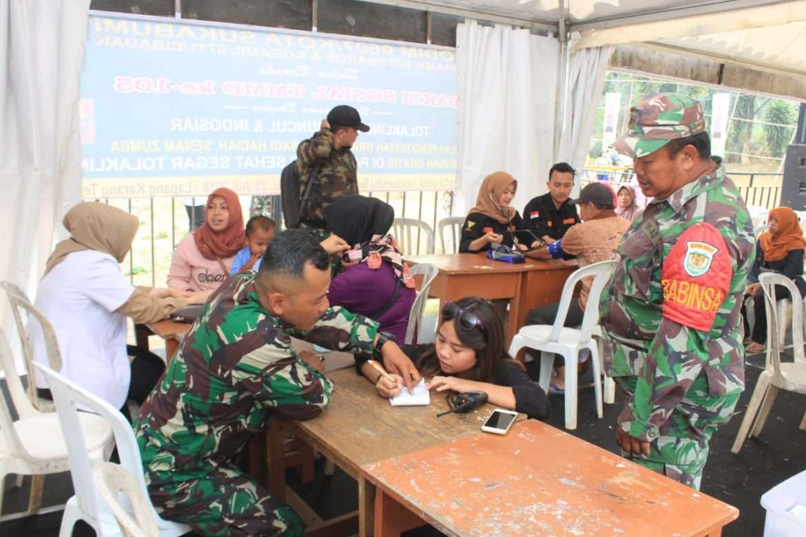 Gandeng Sido Muncul, Kodim 0607/Kota Sukabumi, Berikan Pengobatan Gratis Dilokasi TMMD