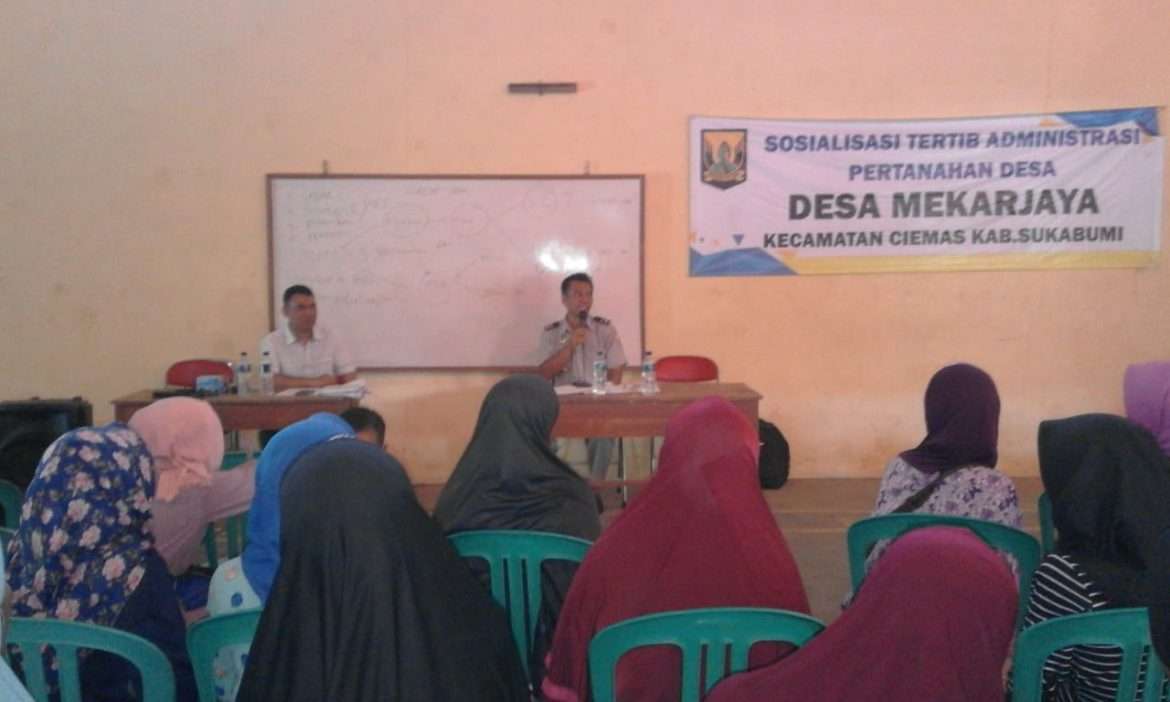 Sosialisasi RPJMDes 2019, Kades Mekarjaya Ajukan Sertifikat Gratis Untuk Warga
