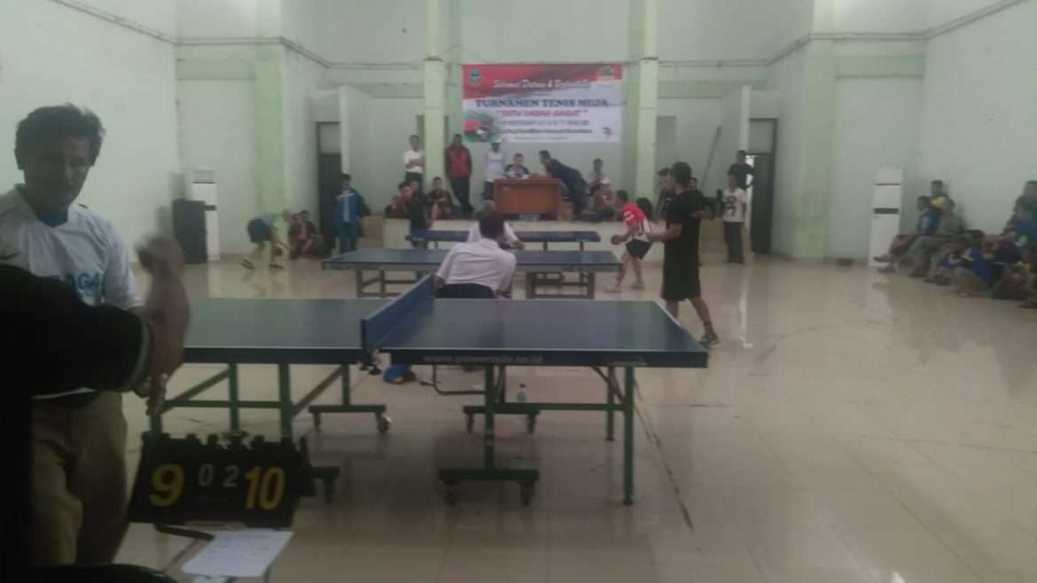 Rayakan HUT RI Ke 74, DLH Garut Gelar Tournament Tenis Meja.