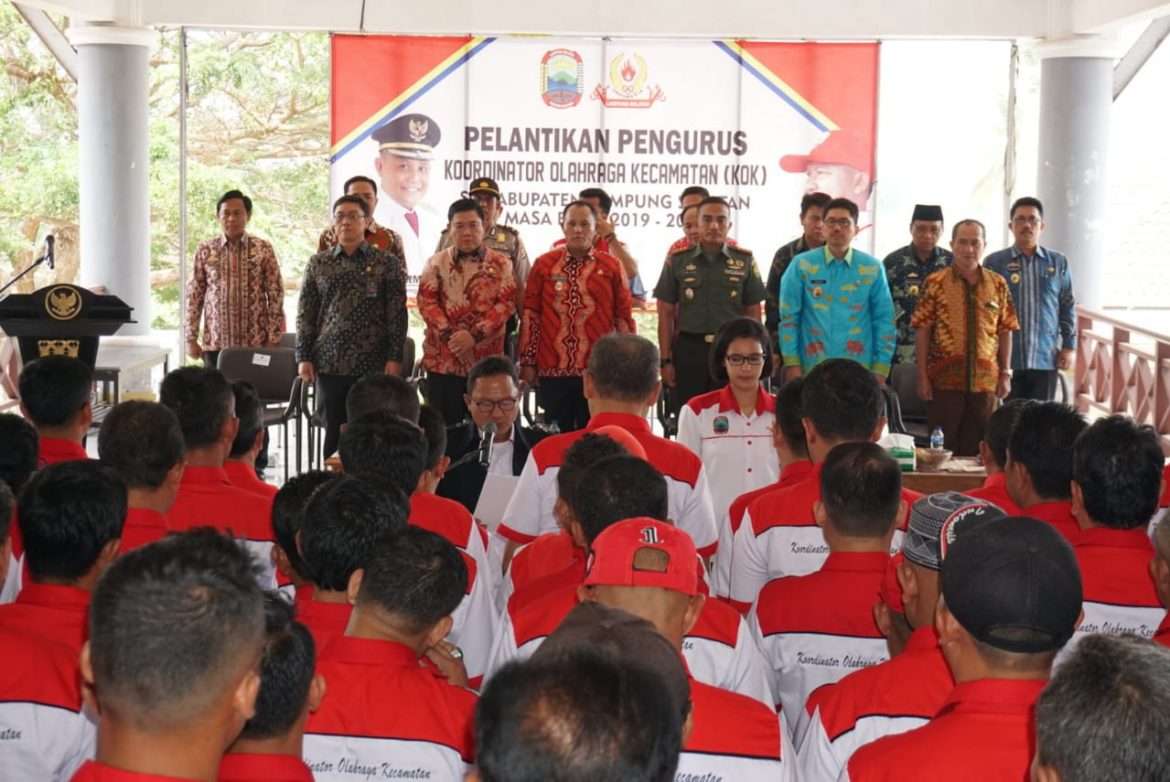 Dilantiknya KOK, Plt.Bupati Lamsel Minta Untuk Continue Lakukan Pembinaan Atlet