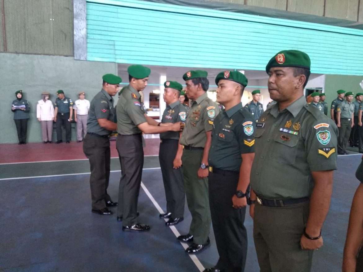 Kodim 0607/Kota Sukabumi Gelar Kenaikan Pangkat Kop Raport