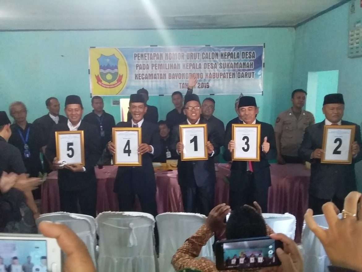 Penetapan Nomor Urut Calon Kades Desa Sukamanah Bayongnong