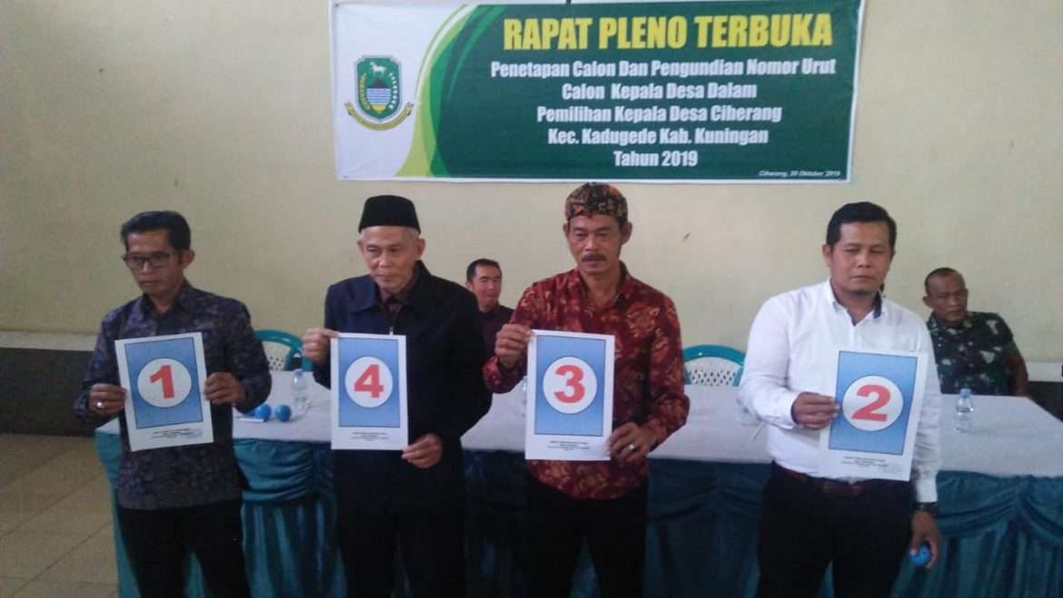 Penetapan Dan Pengundian Nomor Urut Cakades Ciherang