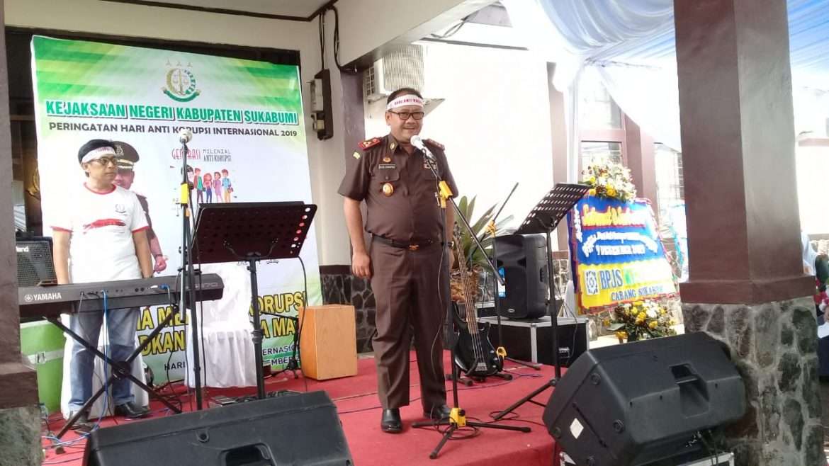 Kajari Kab.Sukabumi Pringati Hari Anti Korupsi Internasonal, Perkenalkan Pencegahan Korupsi Terhadap Kaum Melenial