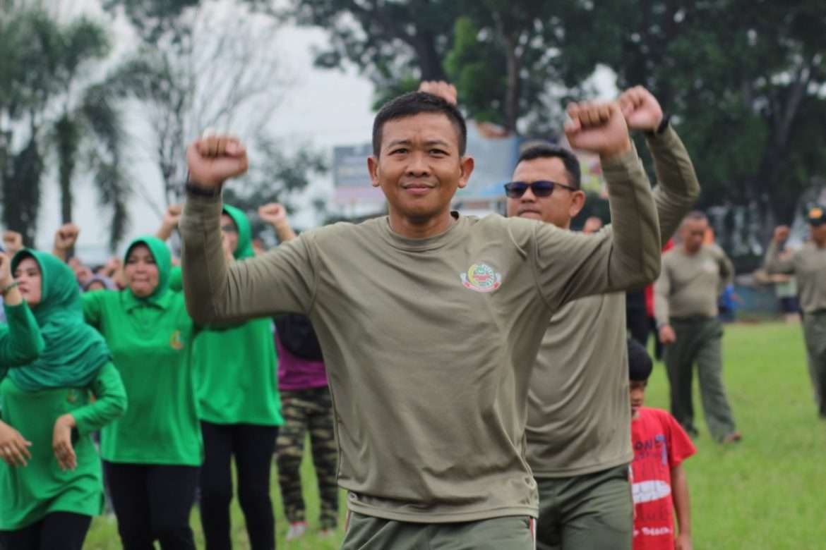 Guna Menjaga Kebugaran Tubuh, Kodim 0611/Garut Ajak Anggota Senam Bersama