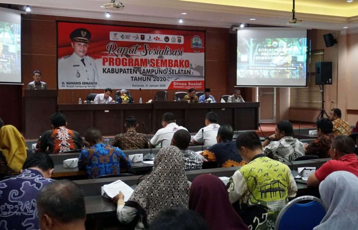 Pemkab Lampung Selatan Sosialisasi Program Sembako, Dinsos : BPNT Berubah Menjadi Bantuan Sembako