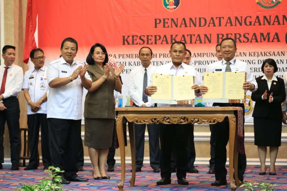 Nanang Ermanto Beserta Kepala Daerah Se-Provinsi Lampung, Lakukan MoU Dengan Kejaksaan
