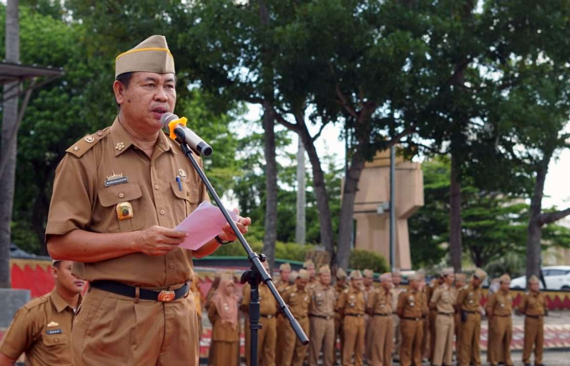 Burhanuddin Pimpin Apel Mingguan Dilingkungan Pemkab Lampung Selatan
