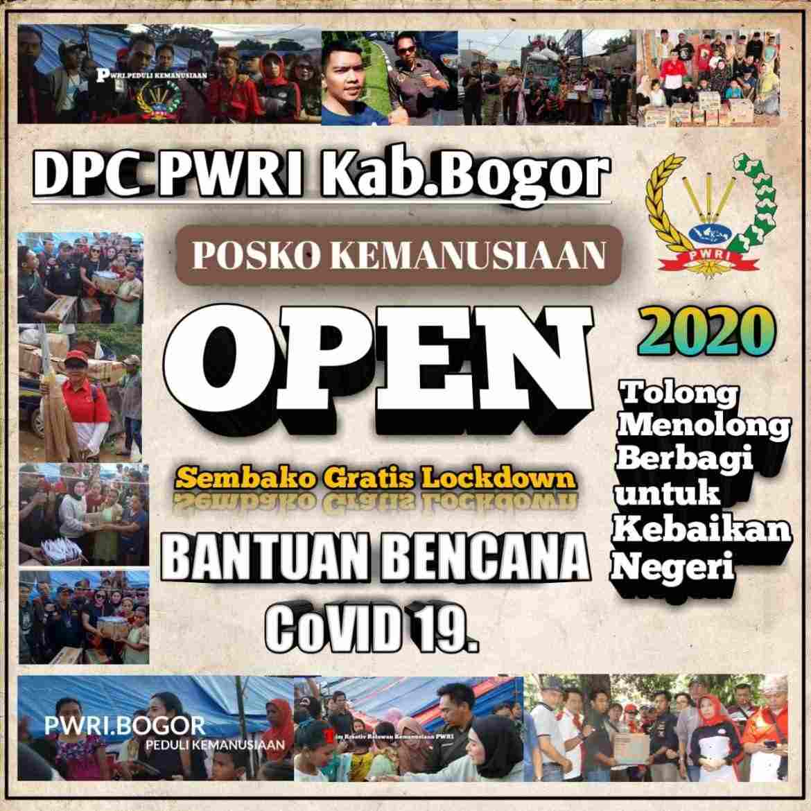 Dampak Berdiam Diri Dirumah, PWRI Kab Bogor Ajak Peduli Dengan Donasi